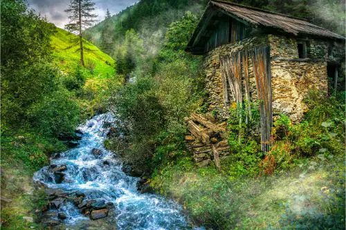 Old grist mill in the Austrian Alps- Ultimate Austria Travel Guide