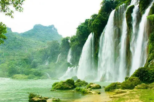 Ban Gioc waterfall in Vietnam.