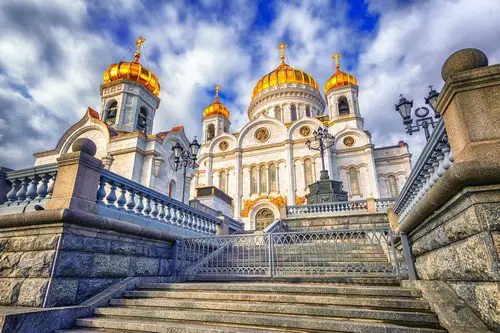 Christian orthodox cathedral of Jesus the Saviour in Moscow, Russia