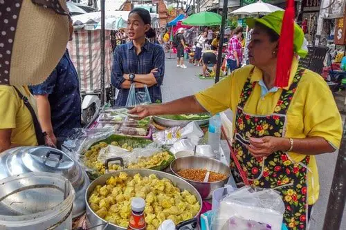 Dumpling Lady At the Walking Street - Ultimate Thailand Travel Guide Weekend in Chiang Mai