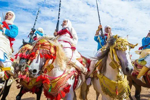 Fantasia riders in Morocco.