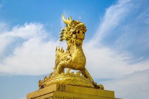 Golden dragon in Hue, Vietnam - ultimate vietnam travel guide