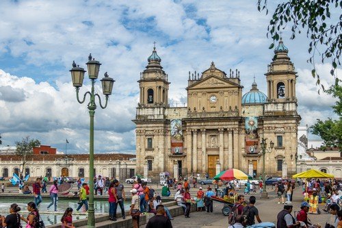 Guatemala City Metropolitan Cathedral at Plaza de la Constitucio