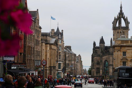 Main walking street in Edinburgh