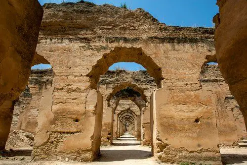 Ruins of the stables at Heri es-Souani in Meknes, Morocco. - ultimate morocco travel guide