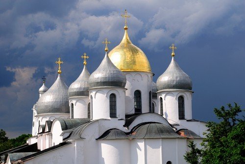 St. Sophia the Holy Wisdom of God cathedral in Novgorod, Russia.