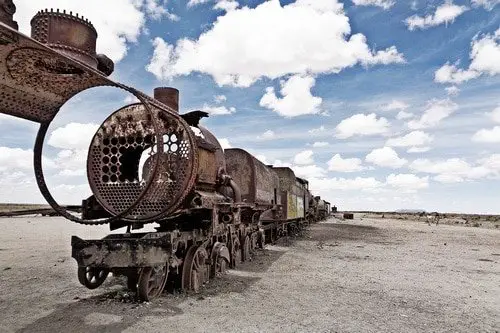 The cemetary of trains. - ultimate bolivia travel guide