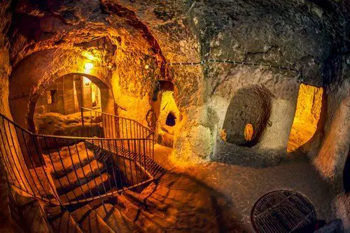 Derinkuyu cave city in Cappadocia Turkey