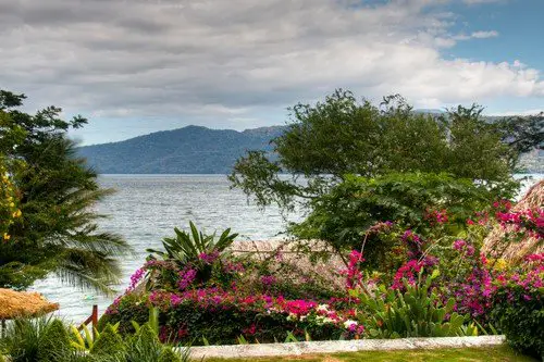 View over lake Apoyo near Granada, Nicaragua.