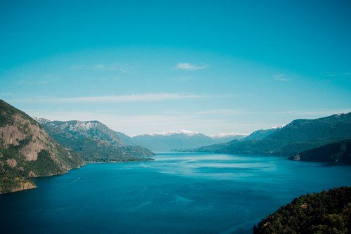 Lake in the Andes of Argentina