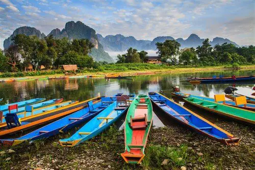 The natural is still purity and beautiful in Vang Vieng, Laos.