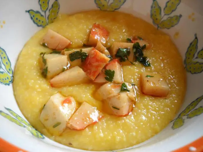 Creamy Grits with Bahamian Rock Lobster - Traditional Bahamian Recipes