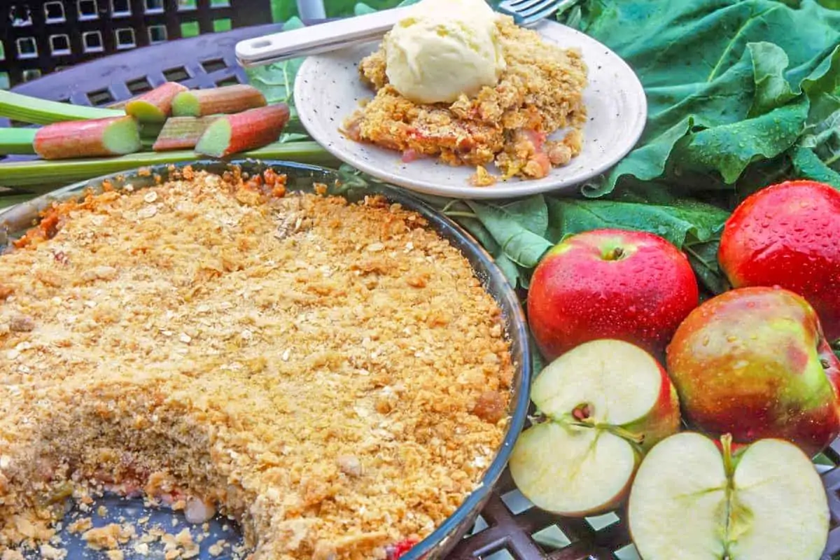 Apple Rhubarb Crumble - England Foods