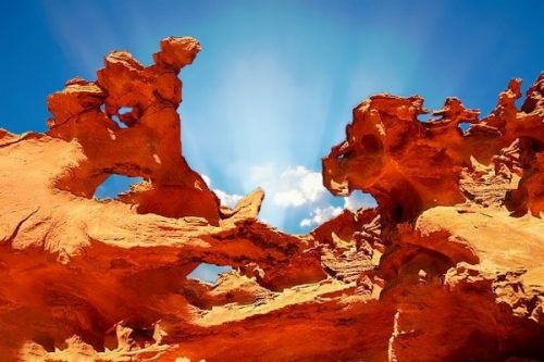 Little Finland, Amazing rock formations of sand stones in Gold Butte, Nevada.