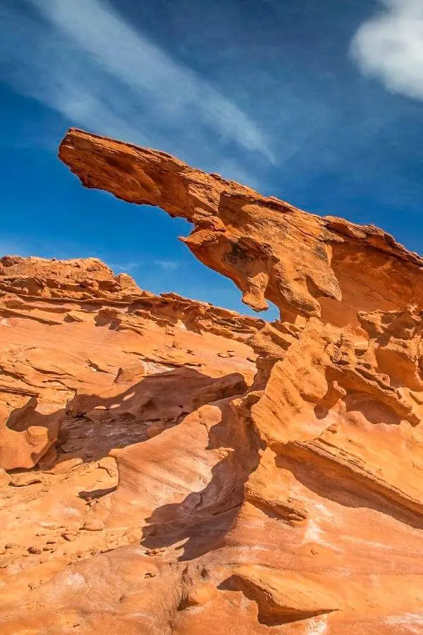 Scultured by the wind points in Gold BUtte National Monument