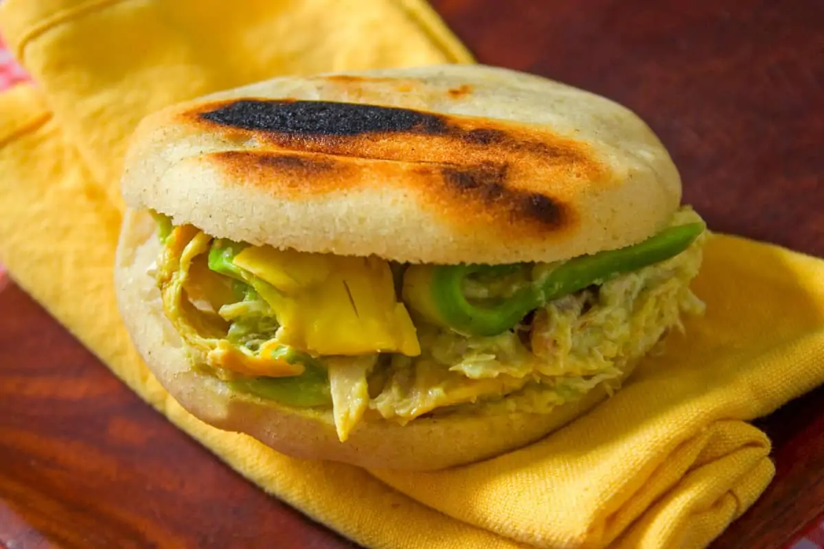 Arepas With Chicken and Avocado - Traditional Venezuelan Food