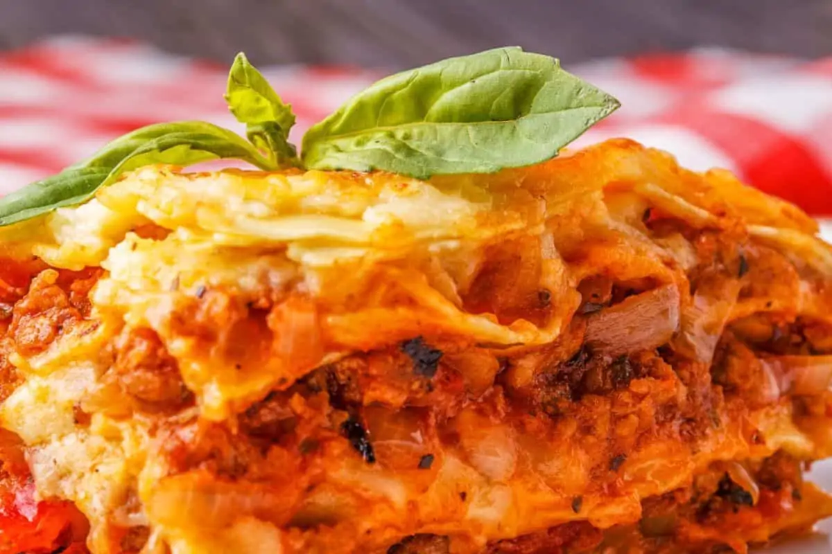 12. Three Cheese and Sausage Lasagna