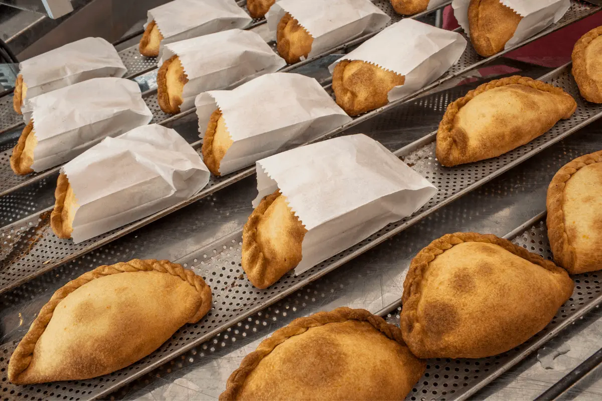 Rows of Bolivian Empanadas