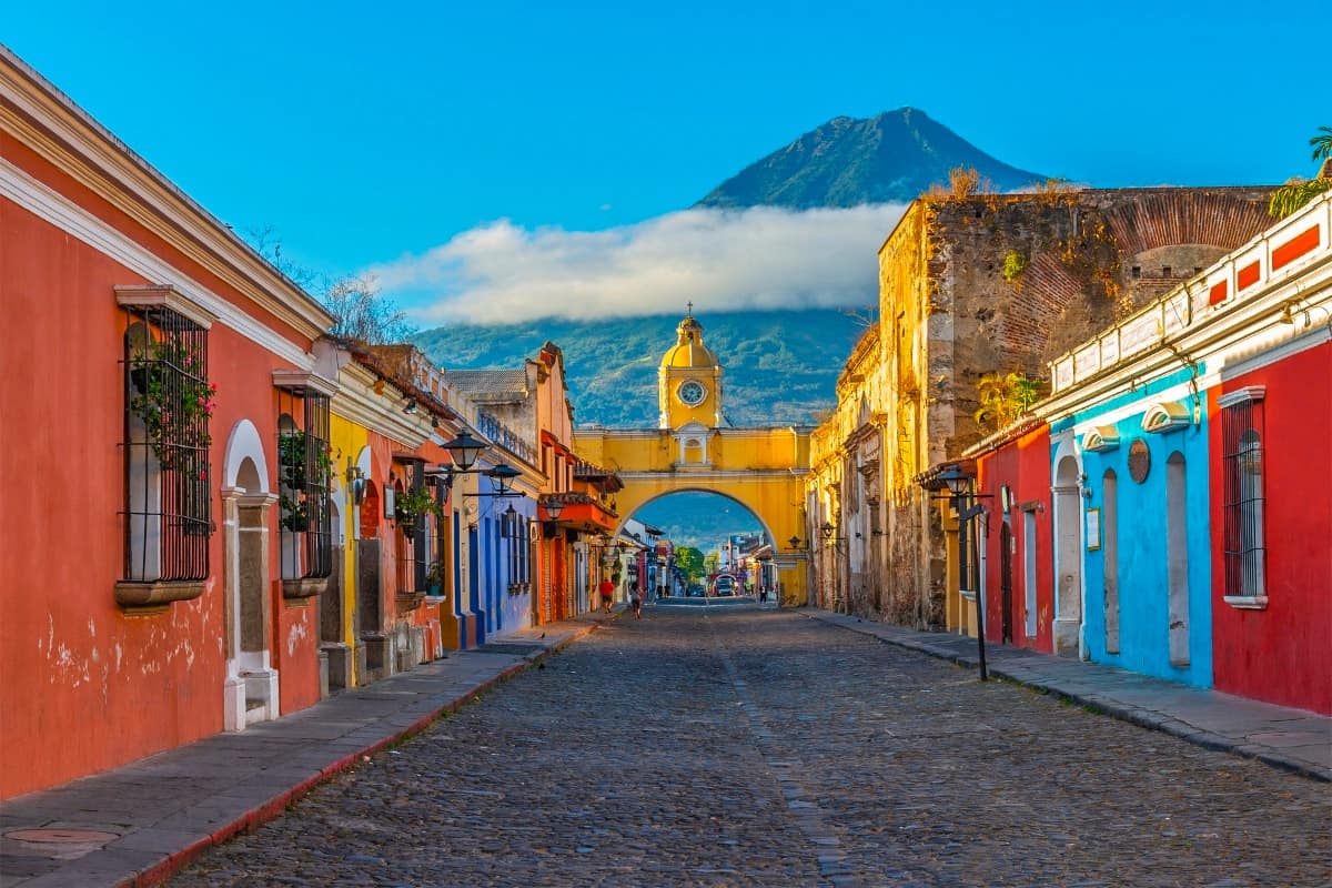 Cityscape of Antigua City, Guatemala