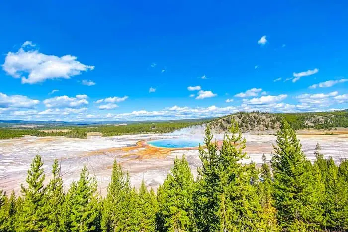 1. Grand Prismatic Hot Spring Trail Yellowstone Nationa Park Hiking