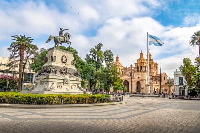 San Martin Square and Cordoba Cathedral - Cordoba, Argentina