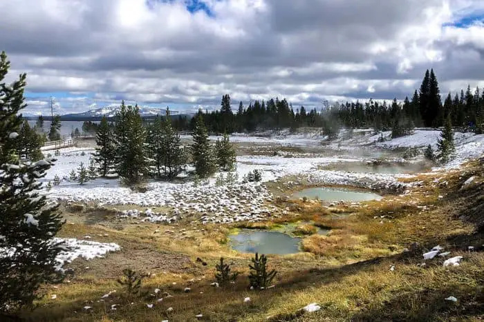 2. West Thumb Geyser Basin Trail - easy Yellowstone National Park hikes