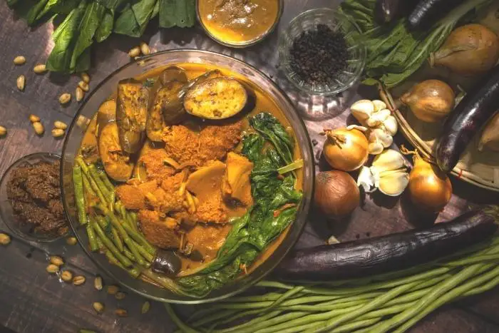Kare Kare is a type of Filipino stew with a rich and thick peanut sauce.