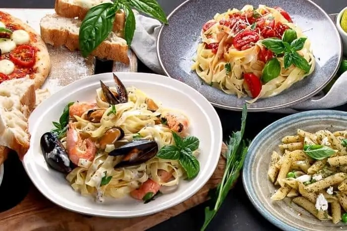 Multiple Italian Pasta Dishes - Italy Dishes