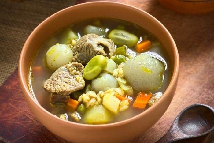 Traditional Bolivian Soup Called Chairo de Tunta. Tunta is a Freeze-dried Potato. It is normally consumed in the highland region of Bolivia - Easy Argentina Food Recipes for Dinner