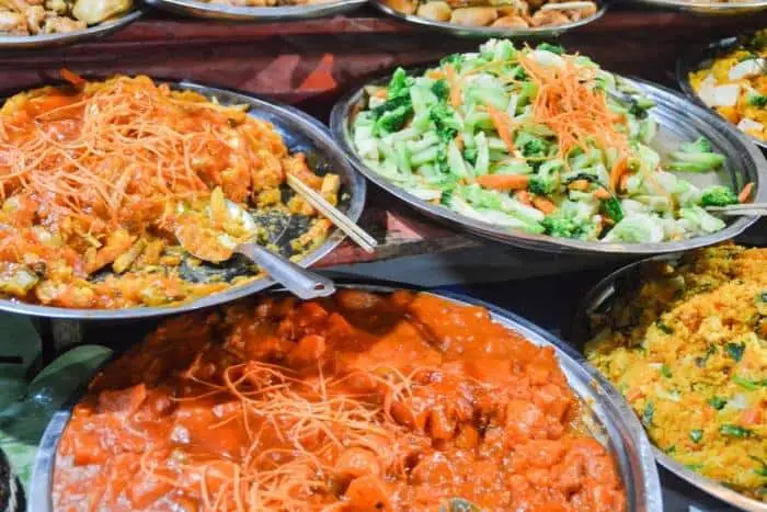 20 Best Recipes From Laos In 2024   Vegetarian Loatian Food At The Famous Buffet In The Night Market Of Luang Prabang Laos. 