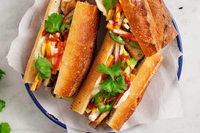 Traditional Vietnamese Dishes - 3 Banh mi sandwich