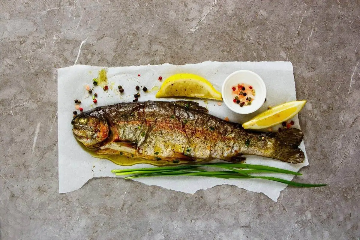 Trout with Pomegranate Sauce - Traditional Georgian Food