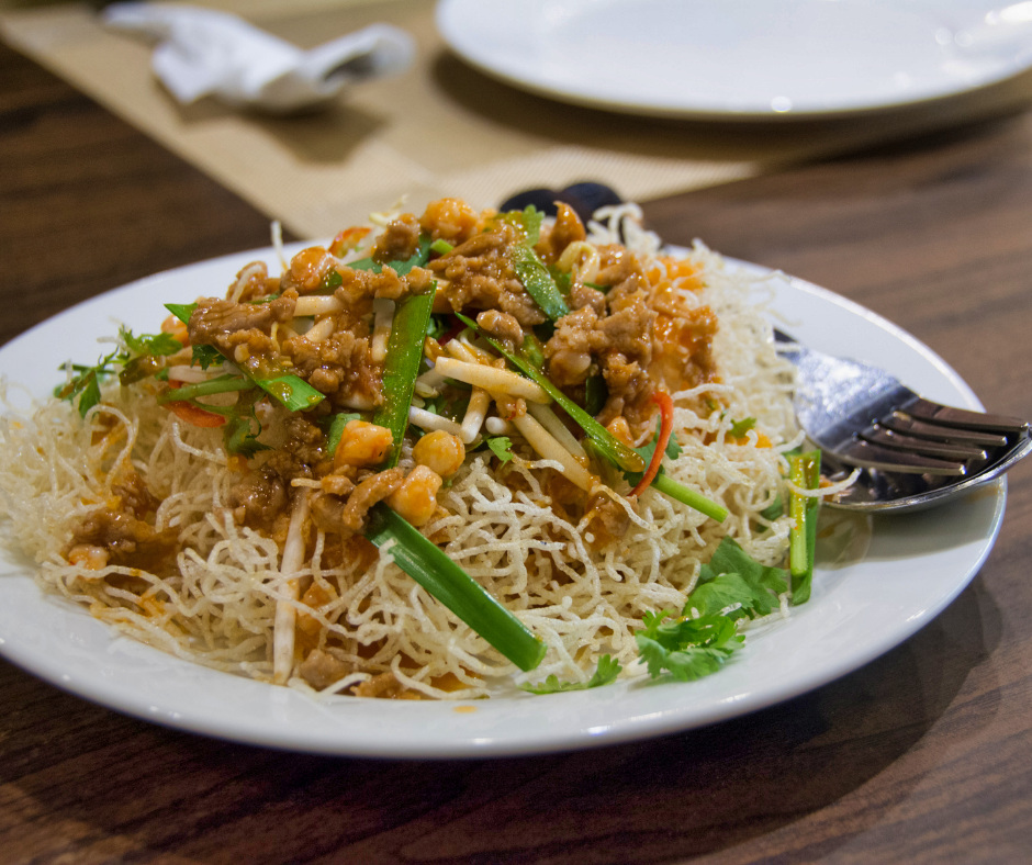 Nam Kao (Lao Crispy Fried Rice Ball Salad) - Laos Food Recipes