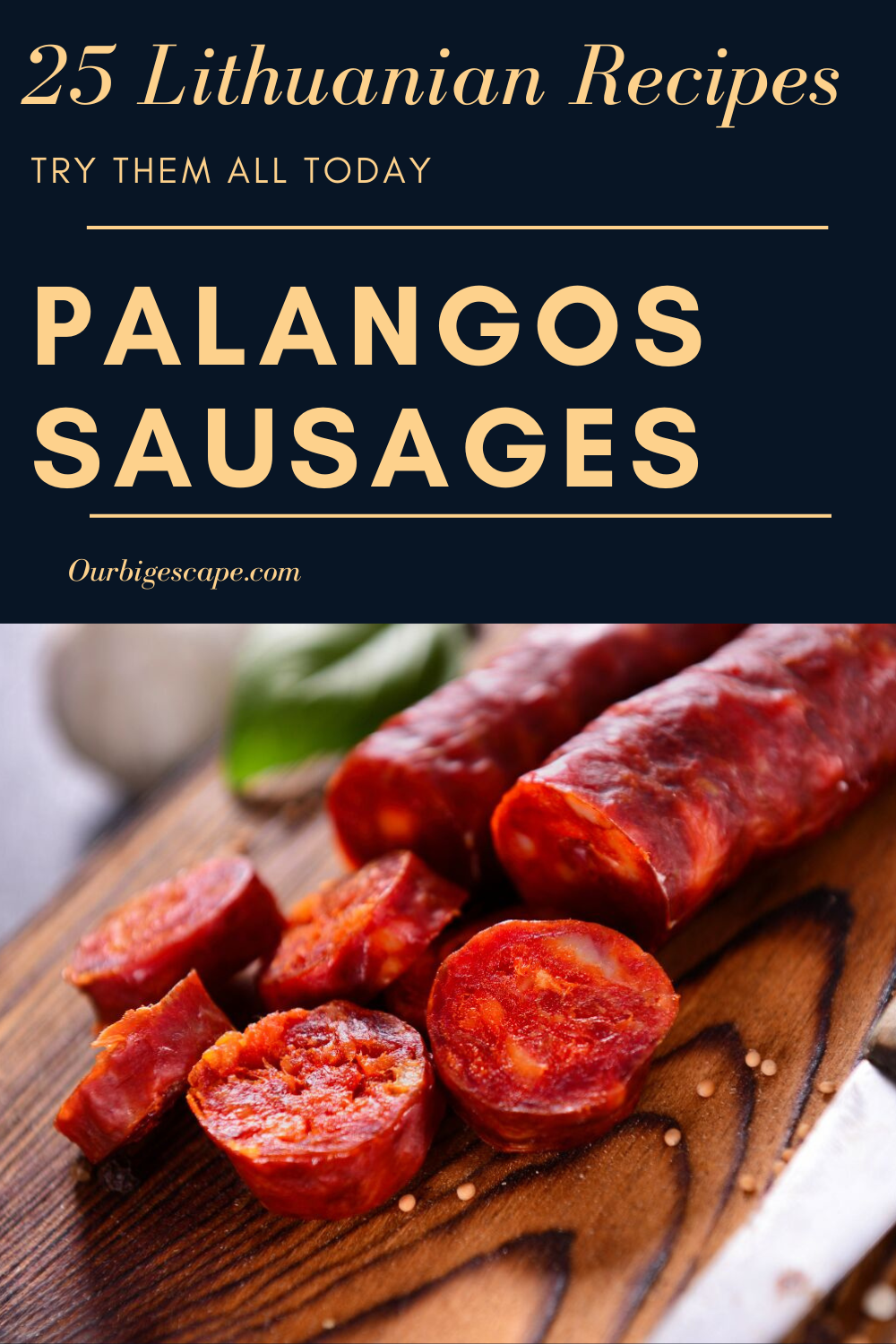 Lithuanian Homemade Palangos Sausages