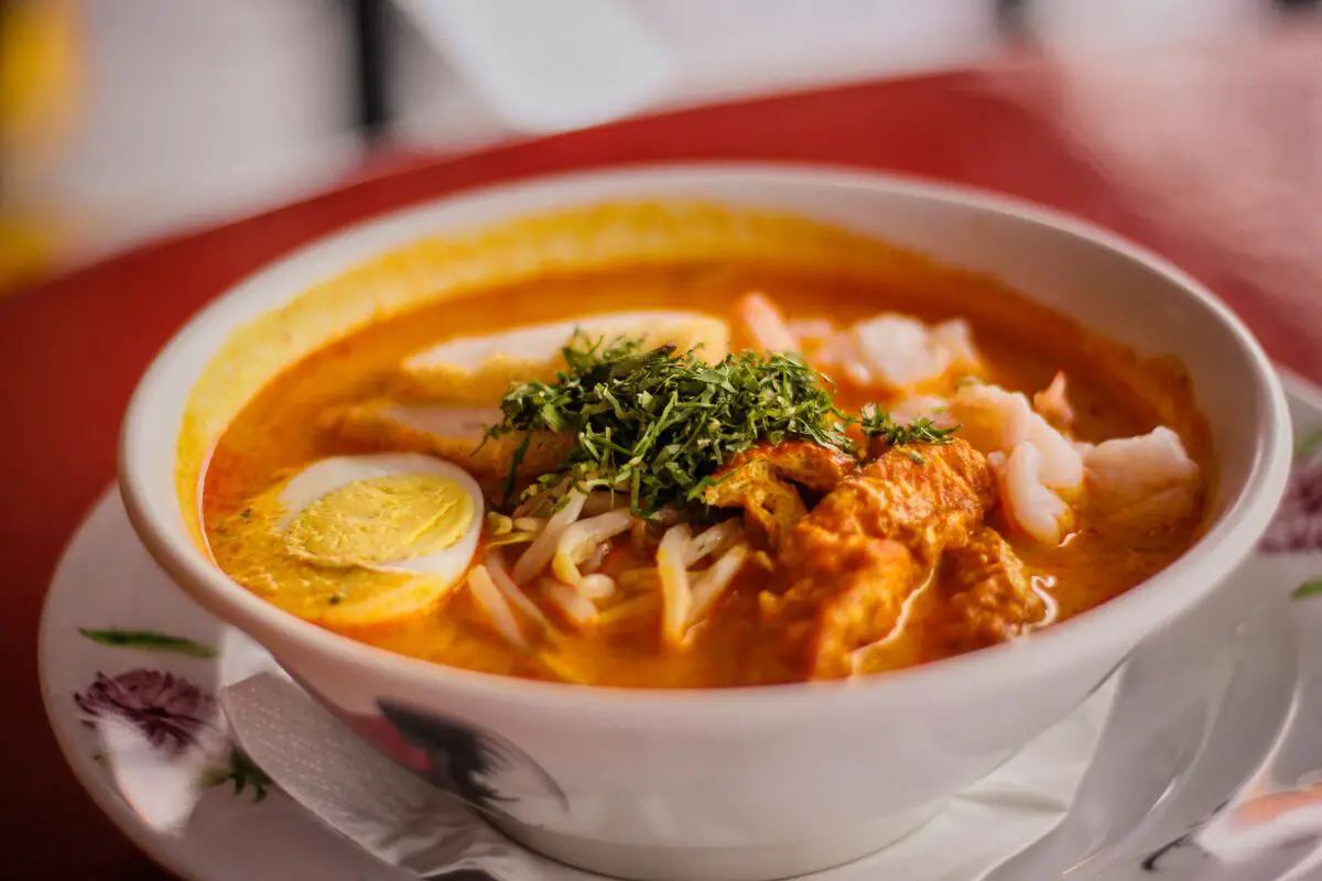 Malaysian Laksa Soup traditional Malaysian recipe