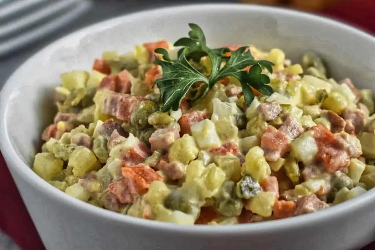 Olivye Ukrainian Potato Salad - Ukrainian food