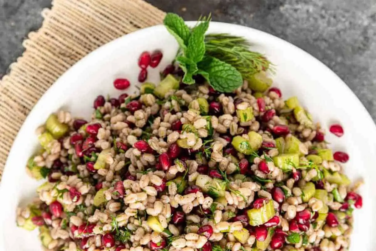 Egyptian Barley Salad with Pomegranate Vinaigrette - Egyptian Cuisine