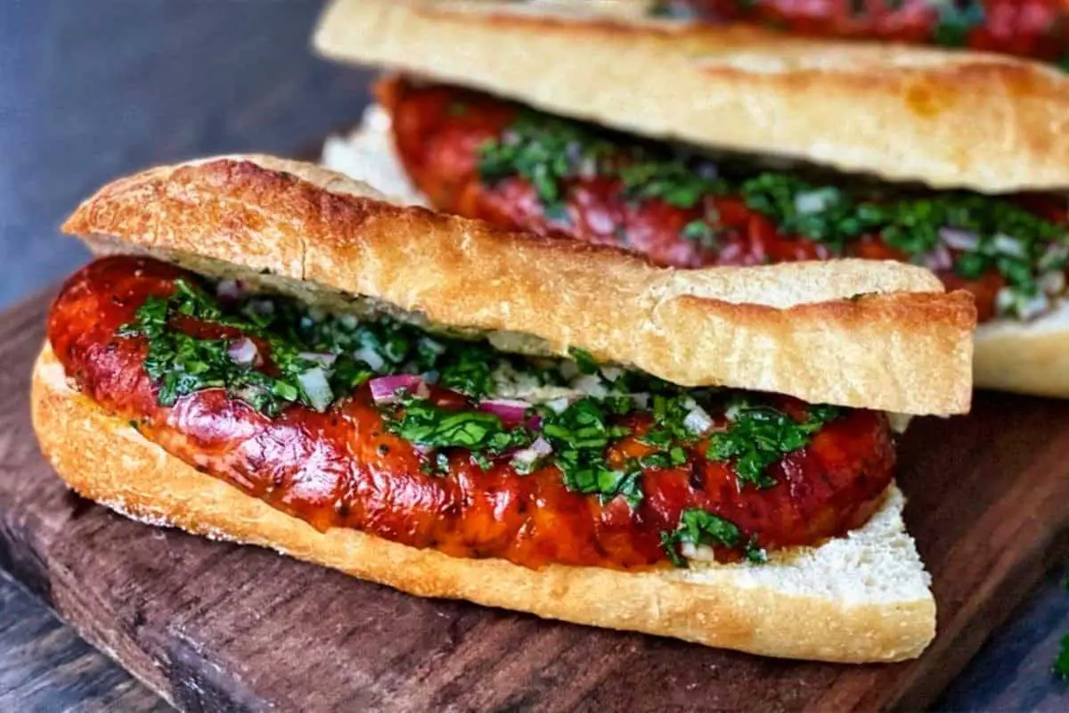 Choripán (Chorizo Hotdog) - Uruguay dishes