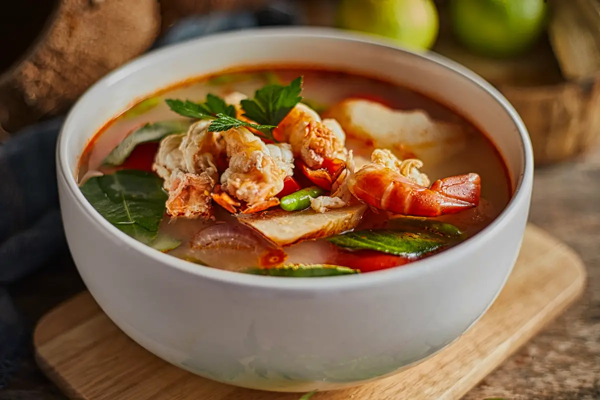 traditional Cambodian recipes - Cambodian Coconut Shrimp Soup