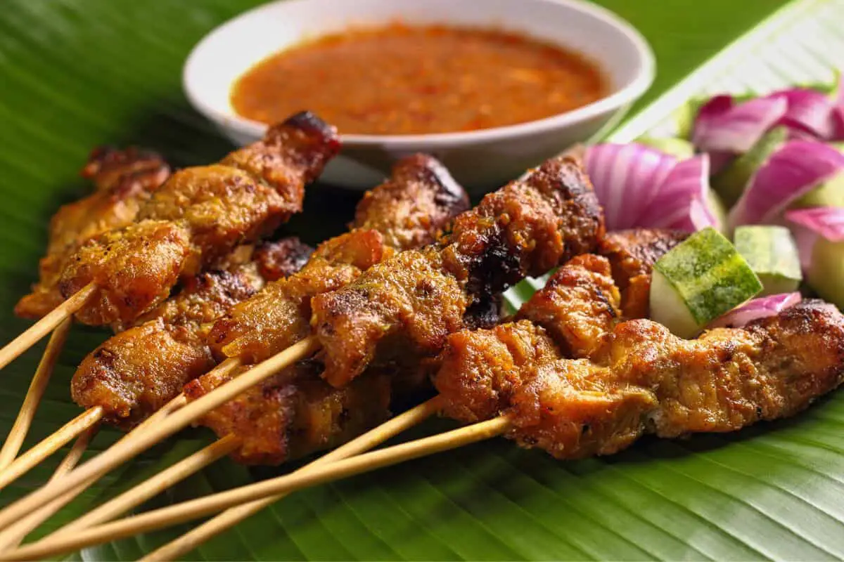 Fiery Malaysian Beef Satay traditional Malaysian recipe