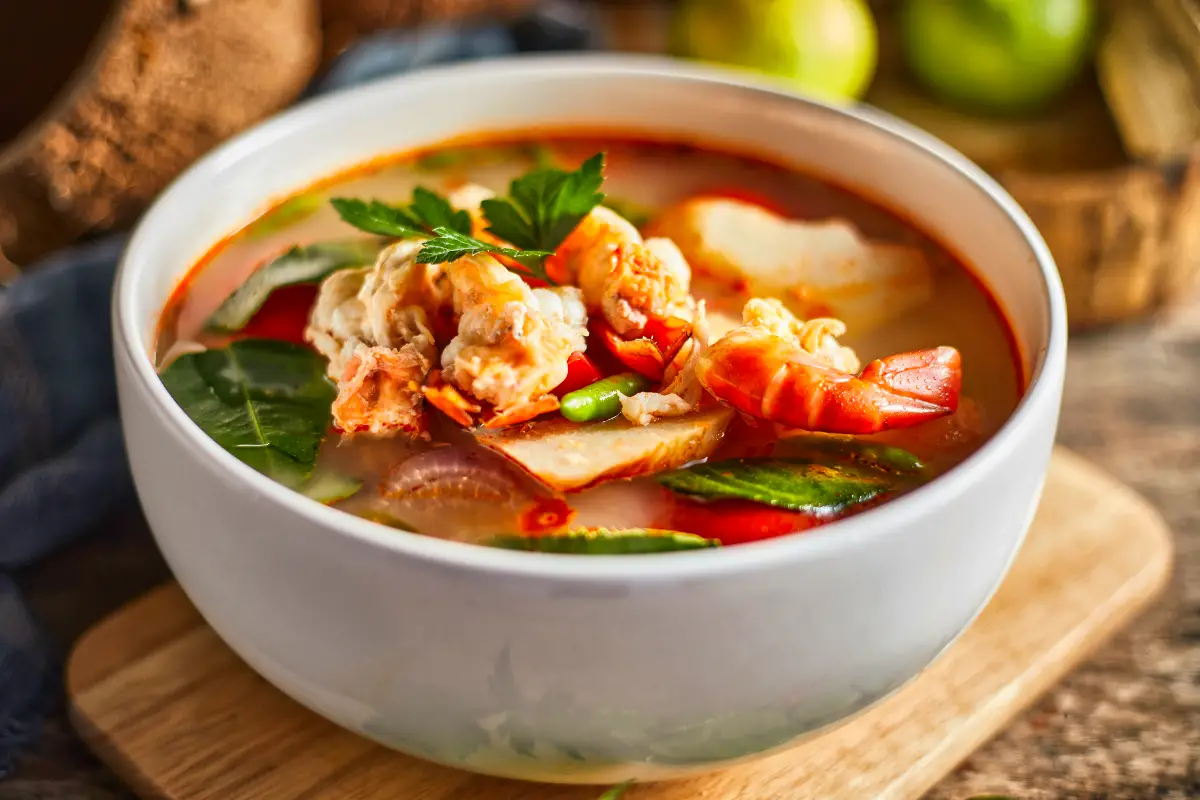 Thai Recipe - Tom Yum Talay in Thai