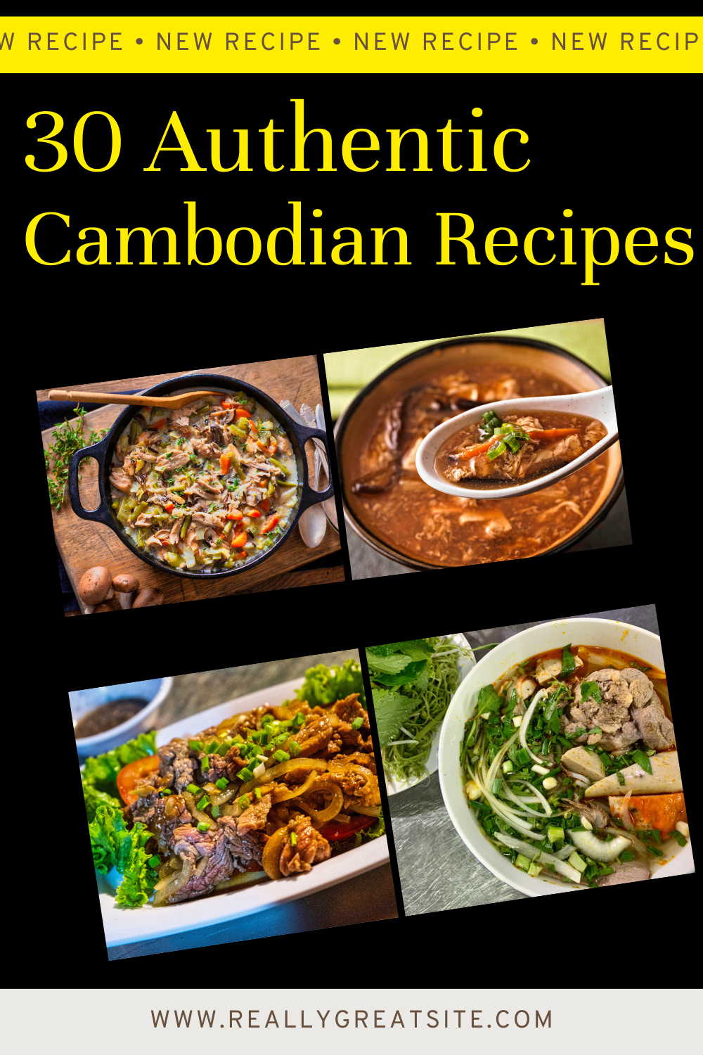 Cambodia Collage of food pictures
