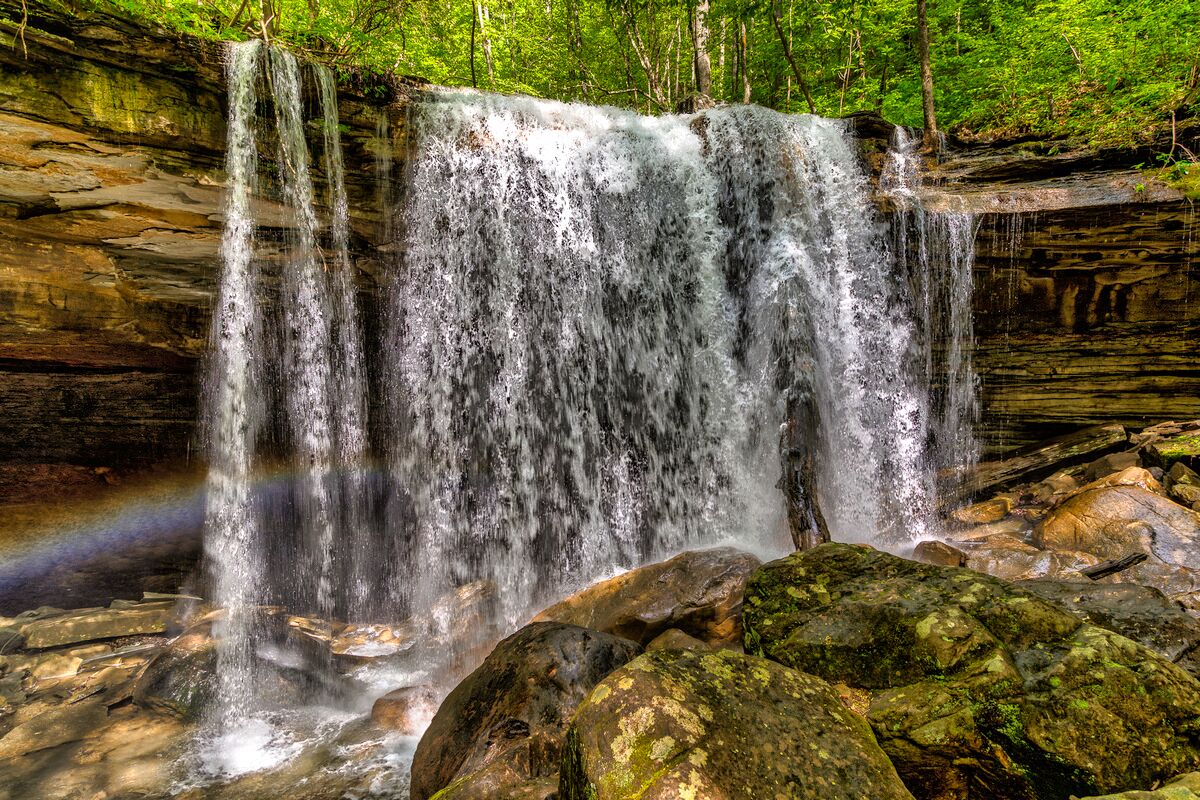 Big Laurel Falls - Smoky Mountain National Park waterfalls