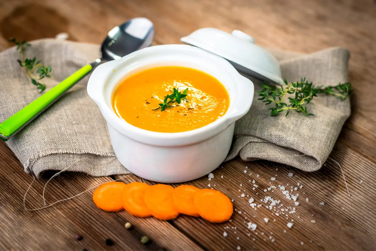 Creamy Vegan Carrot Ginger Soup with Curry - authentic indian recipe