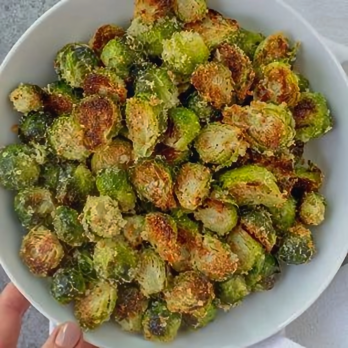 10. Crispy Garlic Parmesan Brussels Sprouts - easy brussel sprouts recipes