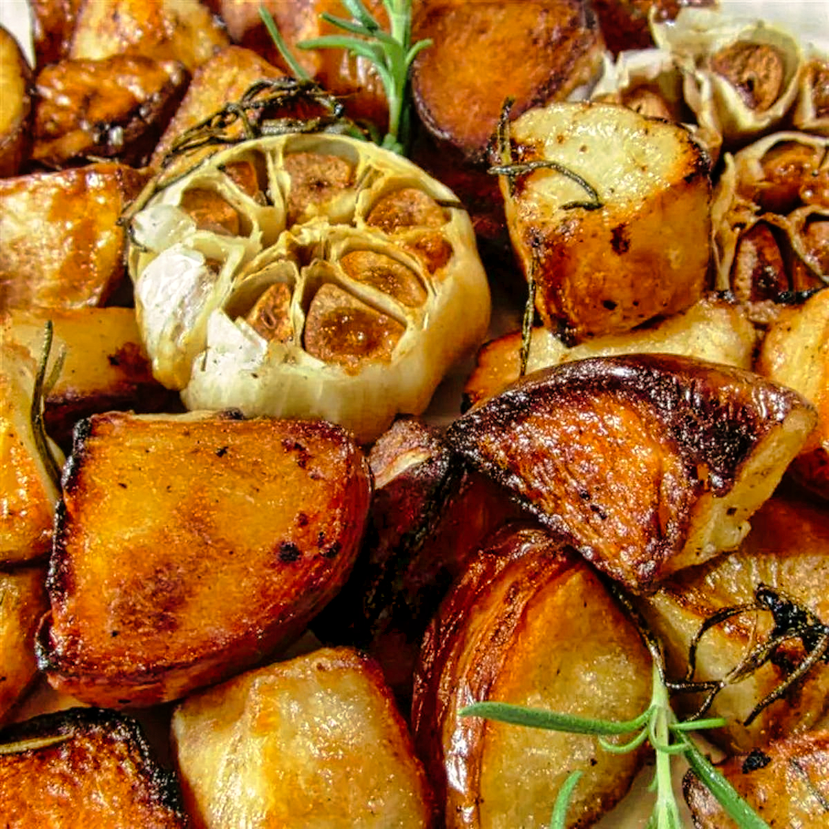 11. Rosemary Potatoes with Roasted Heads of Garlic
