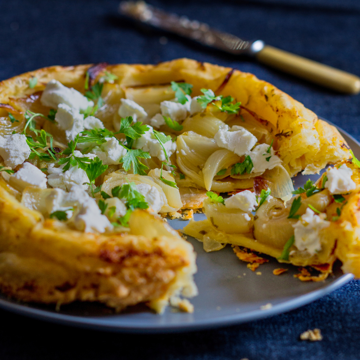 16. Roquefort Cheese and Caramelized Onion Tart RecipeFrench recipes