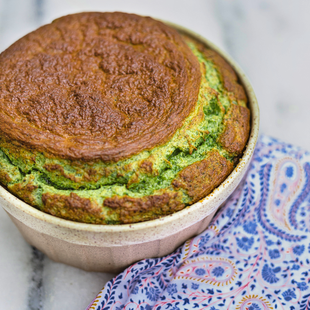 24. Classic French Spinach Soufflé - French Vegetarian Recipes