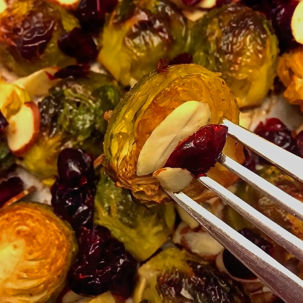 26. Balsamic Roasted Brussels Sprouts With Cranberries And Almonds