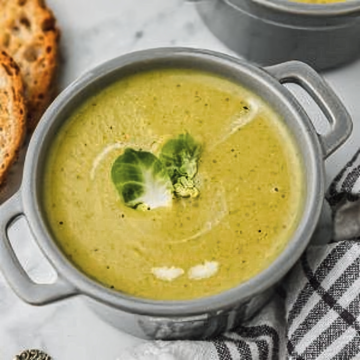 3. Brussels Sprout Soup with Potato - holiday brussel sprout recipes